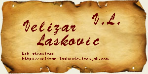Velizar Lasković vizit kartica